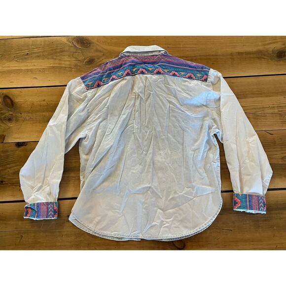 Vintage Country Nuovo Button Down Shirt. Tribal/Aztec/Western. Button. Medium - Picture 2 of 9